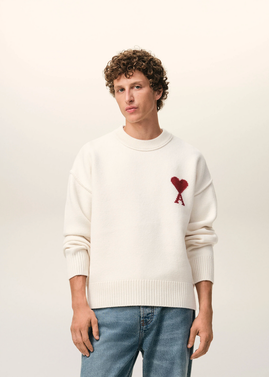 PULL BLANC COL ROND AMI
